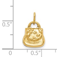 14K Yellow Gold 3-D Purse Charm view 4