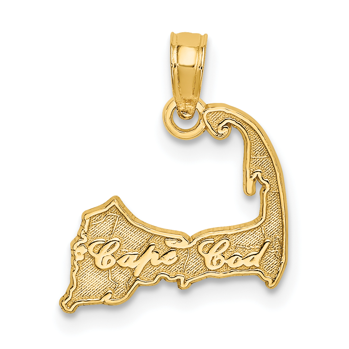 14K CAPE COD Map Charm (C3237)