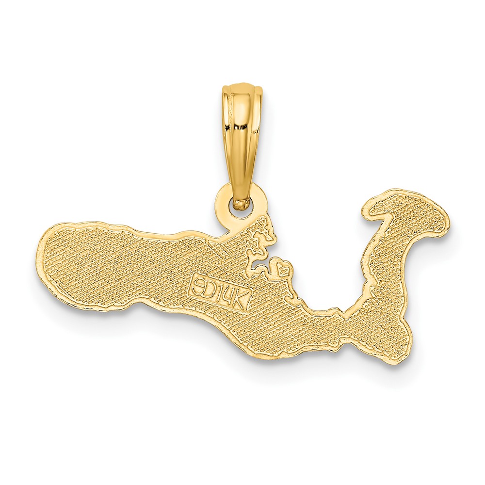 14k GRAND CAYMAN Island Map Charm (C3246)