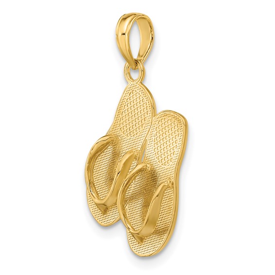 14k 3-D HAWAII ALOHA Double Flip-Flop Charm