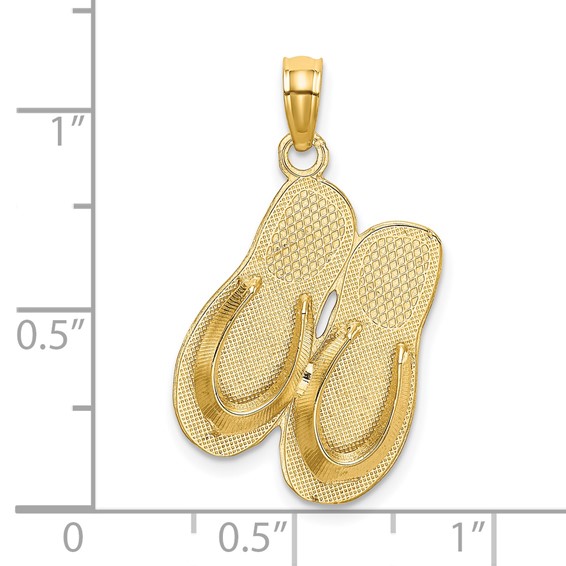 14k 3-D HAWAII ALOHA Double Flip-Flop Charm