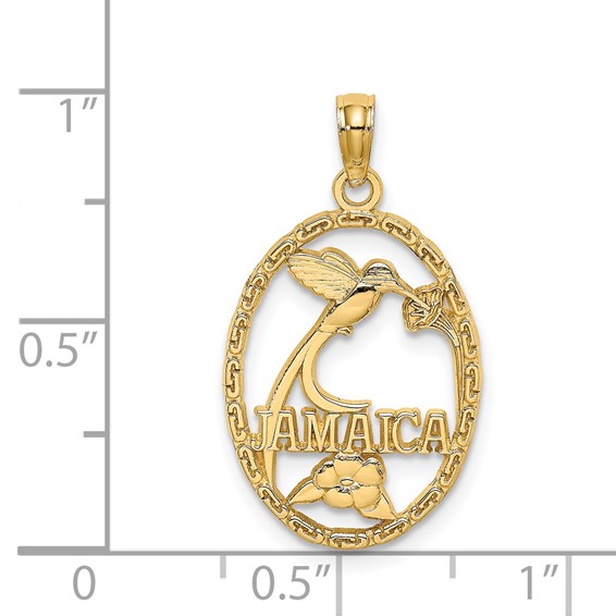 14k JAMAICA with Bird and Flowers Charm