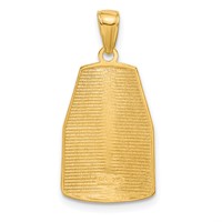 14K Yellow Gold 90 Miles to Cuba Southernmost Point Usa Key West Pendant view 3