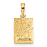 14K Yellow Gold Mile 0 Key West Mile Marker Pendant view 3