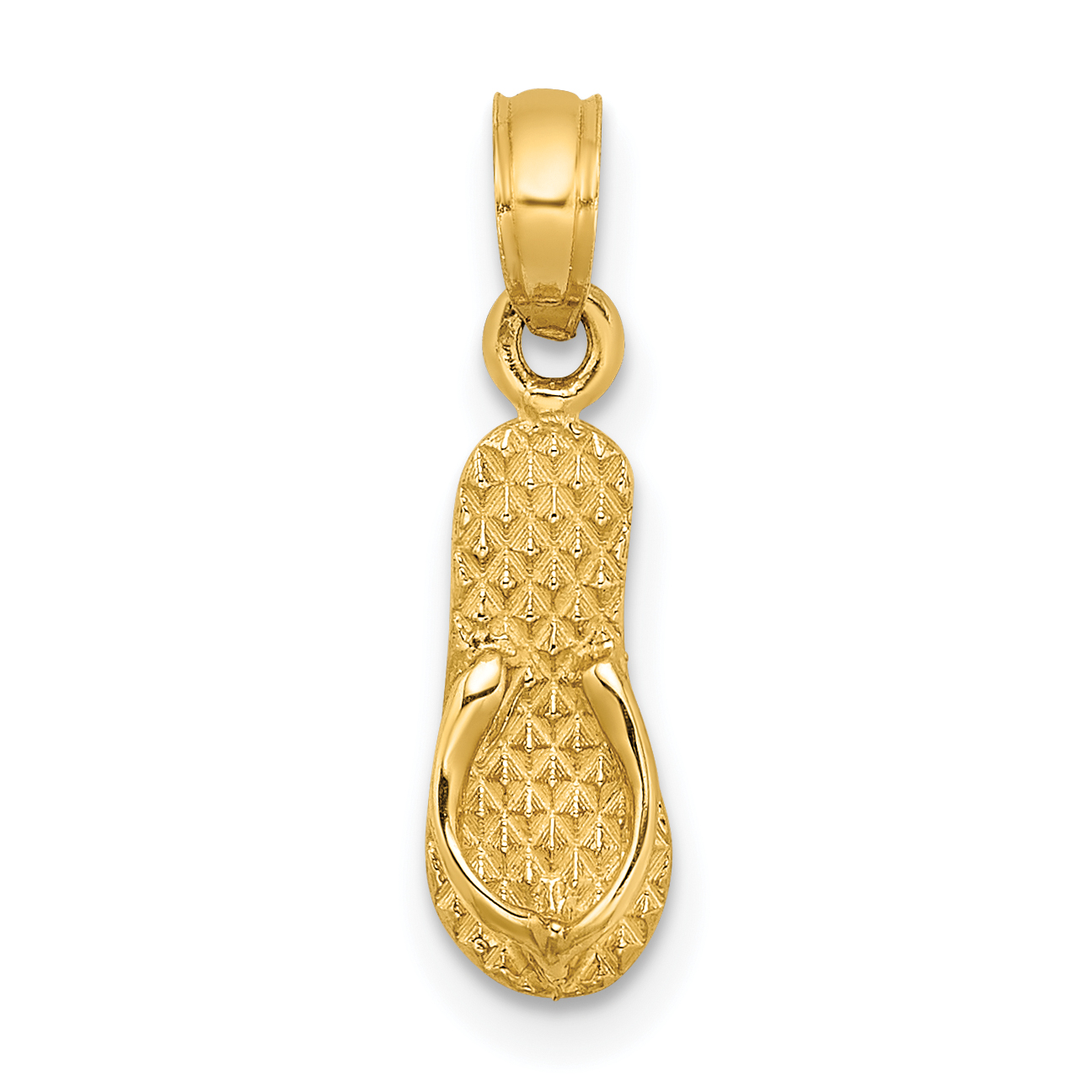 14k 3D MYRTLE BEACH Single Flip-Flop Charm (C3269)