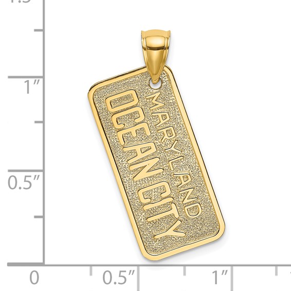 14k MARYLAND OCEAN CITY License Plate Charm
