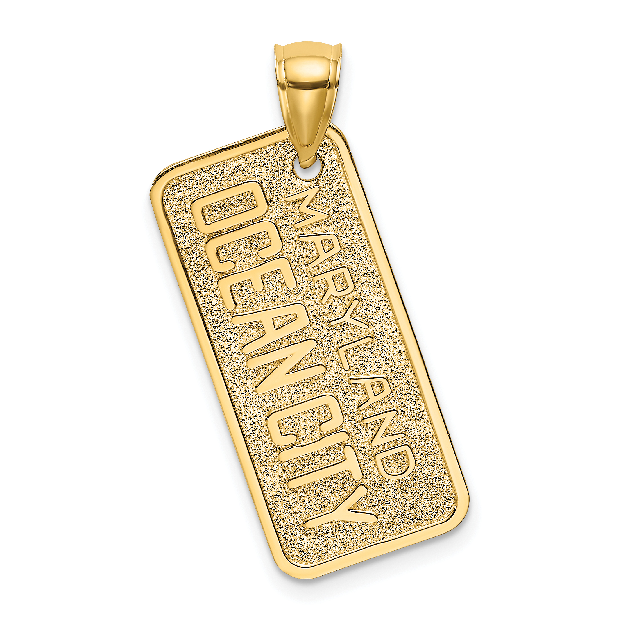 14k MARYLAND OCEAN CITY License Plate Charm (C3280)