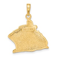 14K Yellow Gold Large Cruise Ship Pendant view 3