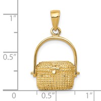 14K Large Nantucket Basket Pendant view 4