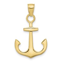 14K Anchor Pendant view 3