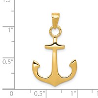 14K Anchor Pendant view 4