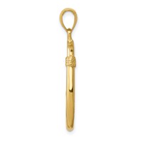 14K 3-D Fishing Hook Pendant view 2