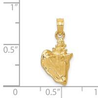 14K 3-D Conch Shell Pendant view 3