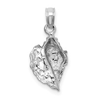 14K White Gold Conch Shell Charm view 4