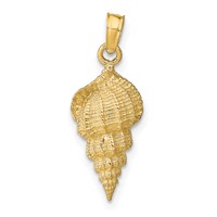 14K Yellow Gold Conch Shell Pendant view 1