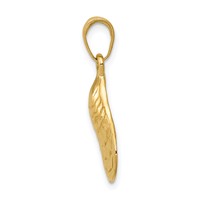 14K Yellow Gold Oyster Shell Pendant view 2