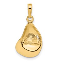 14K Yellow Gold Oyster Shell Pendant view 3