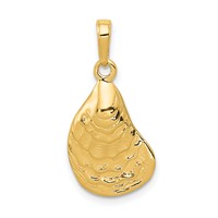 14K Yellow Gold Oyster Shell Pendant view 1