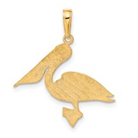 14K Yellow Gold Pelican Pendant view 3