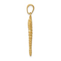 14K 3-D Seahorse Pendant view 2