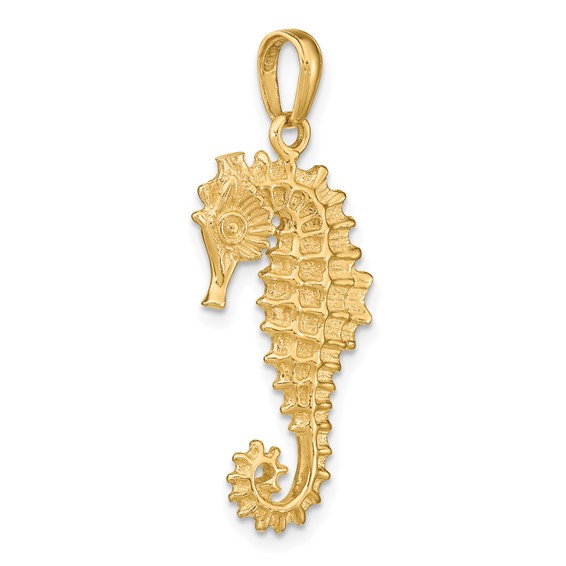 Gold Polished Seahorse Pendants
