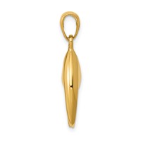 14K Yellow Gold 3-D Moveable Stone Crab Claw Pendant view 2