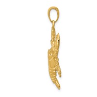 14K Yellow Gold Lobster Pendant view 2