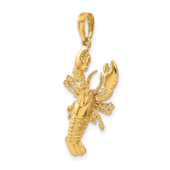 Gold Polished Lobster Pendants