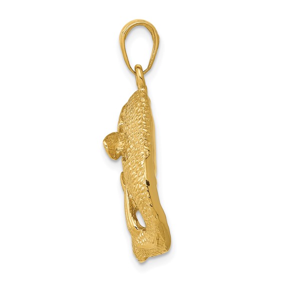 Gold Polished Fish Pendants