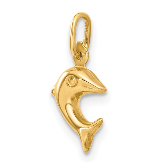 Gold Polished Dolphin Pendants