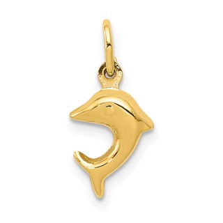 Gold Polished Dolphin Pendants
