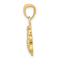 14K Yellow Gold Polished Bee Pendant view 2