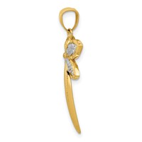 14K and White Rhodium Dragonfly Pendant view 2