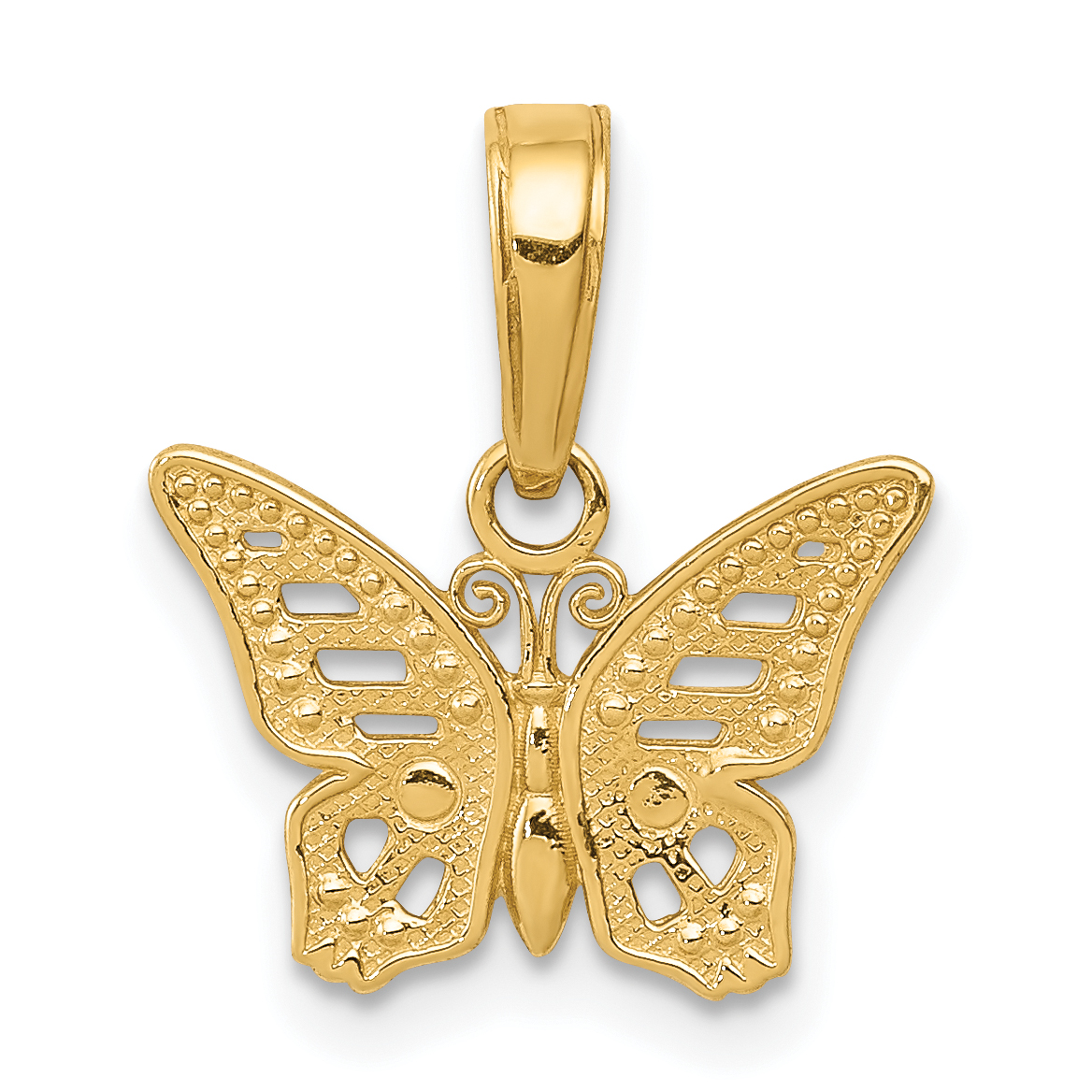 14k Cut-Out Butterfly Pendant (C3471)
