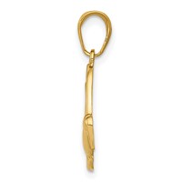 14K Yellow Gold Hummingbird in Flight Pendant view 2