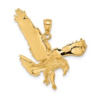 14K Textured Eagle Landing Pendant view 3