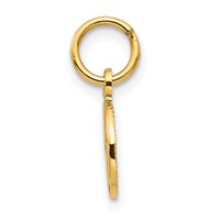 14K Small Polished Angel Round Charm view 2