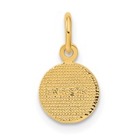 14K Small Polished Angel Round Charm view 3