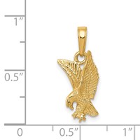 14K Eagle Landing Pendant view 3