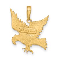14K Yellow Gold Eagle Pendant view 3
