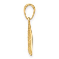 14K Yellow Gold Eagle Head Pendant view 2