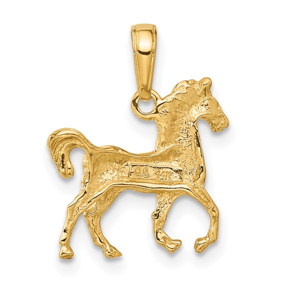 Gold Polished Horse Pendants