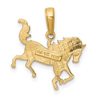 14K Horse Pendant view 4