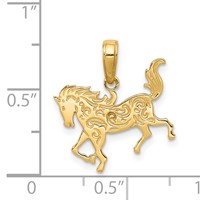 14K Horse Pendant view 3