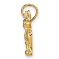 14K Yellow Gold Terrier Dog Pendant view 2