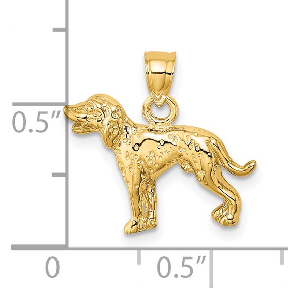 Gold Polished Dog Pendants