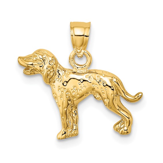 Gold Polished Dog Pendants