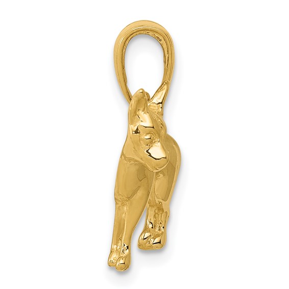 Gold Polished Dog Pendants