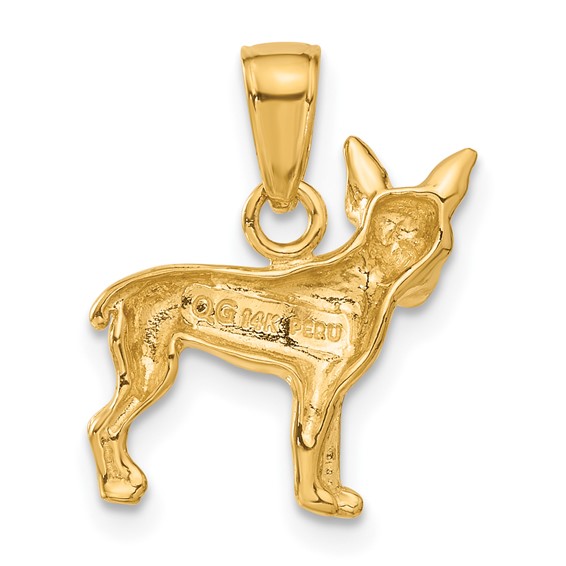 Gold Polished Dog Pendants