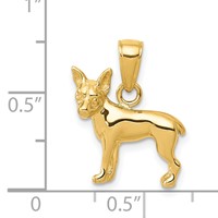14K Chihuahua Dog Pendant view 4
